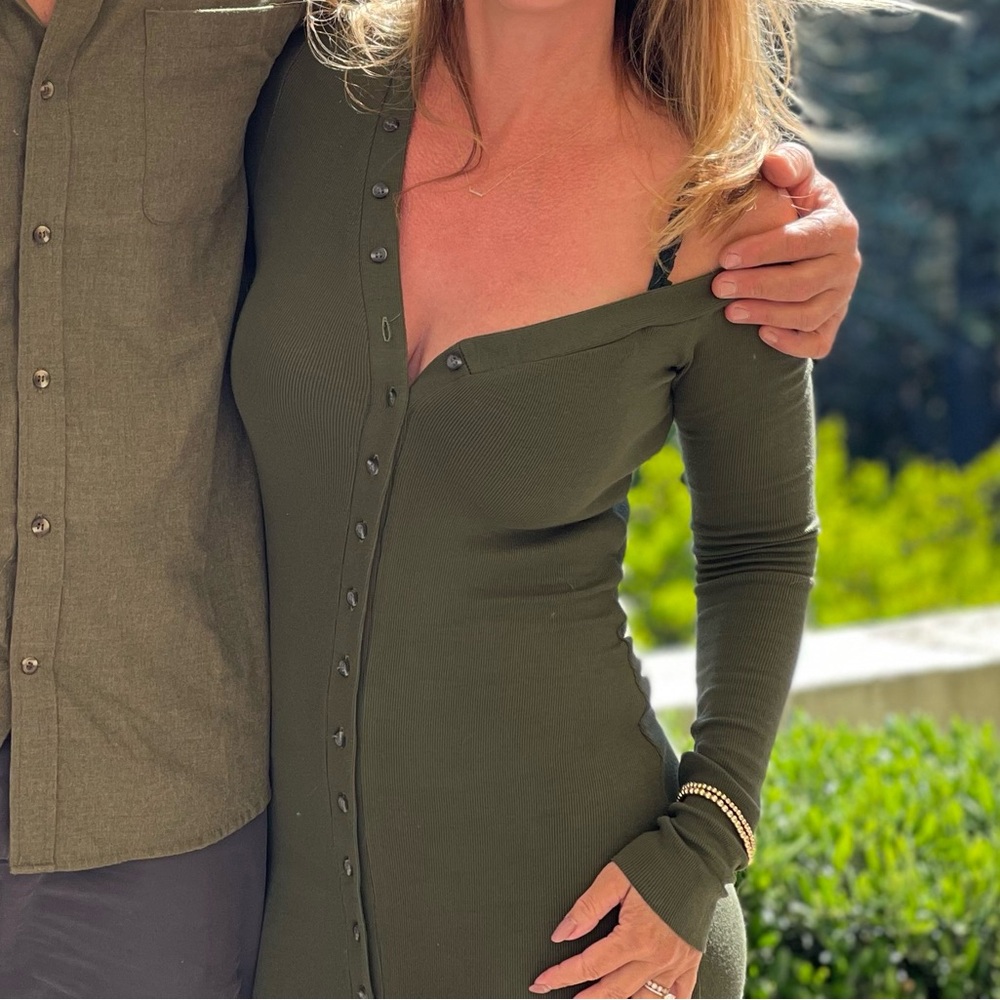 The Range Division Rib Button Front Midi Dress In… - image 8